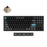 Keychron Q3 Ultra-M3 8K Wireless Custom Mechanical Keyboard, toetsenbord Zwart, US lay-out, Keychron Silk POM Brown, 80% (TKL), RGB, Hot swap, 8K, 2.4 GHz / Bluetooth 5.2 / USB-C