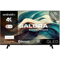Salora 43QLED320 43" 4K Ultra HD Led-tv Zwart, 3x HDMI, LAN, WLAN, BT, Smart tv