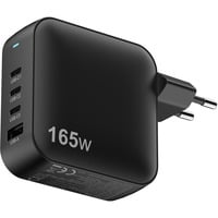 Sitecom 165W GaN Power Delivery oplader Zwart, 3x USB-C, 1x USB-A