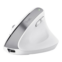 Trust Bayo+ - Ergonomische Muis Verticaal Draadloos  Wit, 800-2400 Dpi, 2,4GHz, 2x Bluetooth