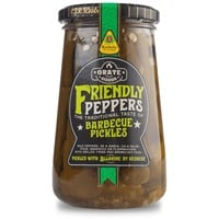 Grate Goods Friendly Peppers Barbecue Pickles barbecuekruiden 370 ml | Milde, fruitige Padrónpepers | Pickled with AllBrine by Kesbeke