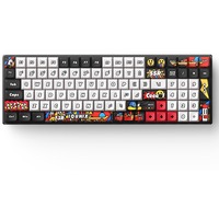 Iqunix F97 Graffiti Diary Wireless Mechanical Keyboard, gaming toetsenbord Zwart/wit, US lay-out, Cherry MX Red, RGB leds, 96%, Hot-swappable, PBT, 2.4GHz | Bluetooth 5.1 | USB-C