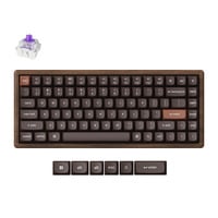 Keychron K2HE All-Wood Special Edition, toetsenbord Houtkleur, US lay-out, Gateron Double-Rail Magnetic Nebula, Gateron Double-Rail Magnetic, 75%, OSA PBT double-shot, hot swap, Bluetooth 5.2 | USB-C