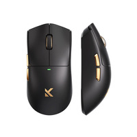 MCHOSE K7 Ultra Lightweight Wireless Gaming Mouse Zwart/goud, RGB, USB / 2.4 GHz, 42.000 DPI