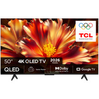 TCL 50QLED780L 4K Ultra HD Smart TV 50" Zwart, 3x HDMI, USB-A, LAN, WiFi 5, BlueTooth, USB-A