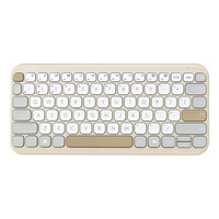 ASUS Marshmallow Keyboard KW100, toetsenbord Crème, US lay-out, Scissor switches, 75%, Bluetooth® Low Energy (BLE) 5.0