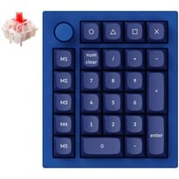 Keychron Q0+ gaming numpad Blauw, Gateron G Pro Red, RGB leds, Hot-swappable