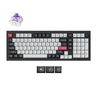 Keychron Q5 HE QMK Wireless Custom Keyboard Zwart, US lay-out (QWERTY), Gateron Double-Rail Magnetic Nebula, 96%, RGB leds, OSA double-shot PBT, hot swap, Knob, 2.4GHz | Bluetooth 5.1 | USB-C