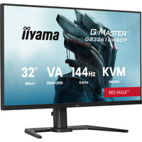iiyama G-Master Red Eagle GB3261UHSCP-B1 31.5" 4K Ultra HD gaming monitor Zwart (mat), 1x DisplayPort, 2x HDMI, 3x USB-C, 2x USB-A, 144 Hz, 144 Hz, HDMI, DisplayPort, USB-C, Audio, AMD FreeSync 