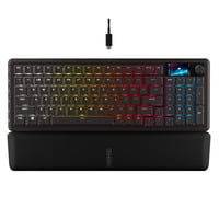 Corsair VANGUARD 96 WIRELESS RGB mechanisch gaming toetsenbord Zwart, US lay-out (QWERTY), Corsair MLX Plasma, 96%, RGB, Keycaps PBT double-shot, ABS single-shot, Hot-swap, RF2.4 / USB / Bluetooth