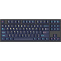 HelloGanss HS87T GC17 RGB mechanisch toetsenbord Zwart, US lay-out (QWERTY), Gateron Yellow, 80% (TKL), RGB leds, PBT Doubleshot keycaps, hot swap, 2,4 GHz | Bluetooth | USB-C