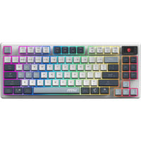 MSI FORGE GK600 TKL WIRELESS SKY RGB mechanisch gaming toetsenbord Wit, US lay-out (QWERTY), 80% (TKL), 2,4G / Bluetooth / USB