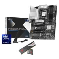ALTERNATE Upgrade Kit PRO Z890-S WIFI6E + Core Ultra 7 270K Plus + 32 GB Zwart/zilver, Moederbord, CPU, Geheugen