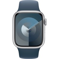 Apple Watch Series 9 smartwatch Zilver/blauw, Aluminium, 41 mm, Sportbandje (S/M)