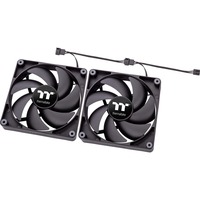 Thermaltake CT120 PC Cooling Fan (2-Fan Pack) case fans Zwart, 2 stuks, 120 x 120 x 25 mm, PWM