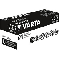 VARTA Zilveroxide Knoopcel 377 (SR66) batterij Zilver, 10 stuks