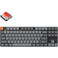 Keychron K1 Max-B1, toetsenbord Zwart, US lay-out, Gateron Low Profile 2.0 Mechanical Red, RGB leds, 80%, Double-shot PBT, 2.4GHz | Bluetooth 5.1 | USB-C