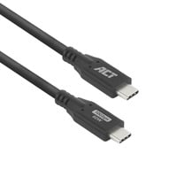 ACT Connectivity USB 3.0 10Gbps 60W USB Type-C kabel, 2 meter Zwart