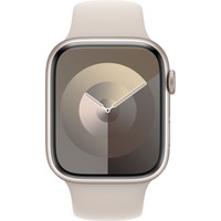 Apple Watch Series 9 smartwatch Sterrenlicht, Aluminium, 45 mm, Sportbandje (M/L)