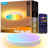 Govee 15-Inch RGBICWW Smart Ceiling Light Pro verlichting Wit, 2,4GHz-wifi + Bluetooth