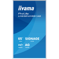 iiyama ProLite LH6581UHSG-1AG 64.5" 4K Ultra HD Public Display Wit, HDMI, USB-C, LAN, WiFi, Audio, Android 14 OS