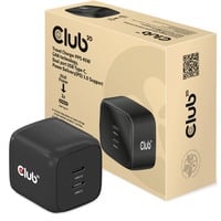 Club 3D 45W GaN PPS Travel Charger Zwart, 2x USB-C