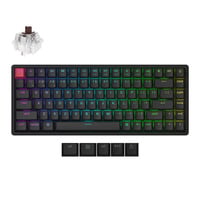 Keychron K2 QMK-C3 RGB mechanisch toetsenbord Zwart, US lay-out (QWERTY), Keychron Super Brown, 75%, RGB, Cherry double-shot PBT, Bluetooth 5.2 | USB-C