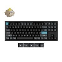 Keychron Q3 Ultra-M4 8K Wireless Custom Mechanical Keyboard, toetsenbord Zwart, US lay-out, Keychron Silk POM Banana, 80% (TKL), RGB, Hot swap, 8K, 2.4 GHz / Bluetooth 5.2 / USB-C