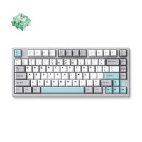 MCHOSE Z75S Gray Blue Cabbage Tofu Metal Top Cover Wireless Mechanical RGB toetsenbord Grijs, US lay-out (QWERTY), KTT Cabbage Tofu V2, 75%, RGB, Hot swap, Double-shot PBT, draadloos | Bluetooth | USB-C