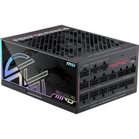 MSI MPG Ai1600TS PCIE5 modulaire 1600 watt voeding  2x 12V-2x6, 7x PCIe