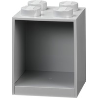 Room Copenhagen LEGO Brick Shelf, 4 noppen wandschap Lichtgrijs