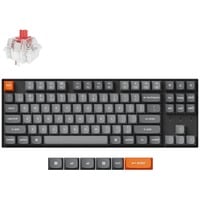 Keychron K8 Max-A1, toetsenbord Zwart, US lay-out, Keychron Super Red, 80% TKL, witte leds, OSA Double-shot PBT, USB-C | 2.4 GHz | Bluetooth 5.1