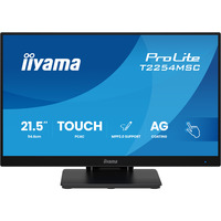 iiyama ProLite T2254MSC-B2AG 21.5" touchscreen monitor Zwart, 100 Hz, HDMI, DisplayPort, Audio, USB, touchscreen