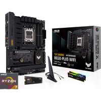 ALTERNATE Upgrade Kit TUF Gaming B650-PLUS WIFI + Ryzen 7 9800X3D + 32 GB + 2 TB SSD Zwart/lichtoranje, Moederbord, CPU, Geheugen, SSD
