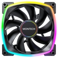 Montech AX140 fan PWM RGB case fan Zwart, 140 x 140 x 25 mm