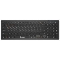 Qware Oldham draadloos toetsenbord Zwart, EU lay-out (QWERTY), Scissor, 2,4 GHz USB | Bluetooth