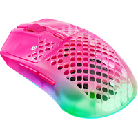 SteelSeries Aerox 3 Wireless Gen 2 MagentaHaze gaming muis Magenta/transparant, 26.000 DPI | RGB | 2,4 GHz
