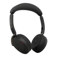 Jabra Evolve3 65 Flex MS on-ear headset Zwart, USB-A with Dongle, Bluetooth 5.3