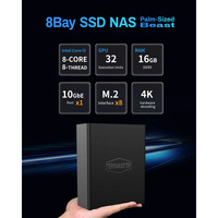 TerraMaster F8 SSD Plus nas Zwart, 1x 10GbE, HDMI, USB