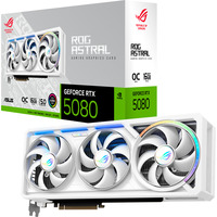 ASUS ROG Astral GeForce RTX 5080 GAMING OC WHITE grafische kaart DLSS 4, 3x DisplayPort, 2x HDMI 2.1