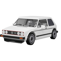 COBI Volkswagen Golf GTI (1976-1983) Constructiespeelgoed Schaal 1:35