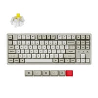 Keychron C1 Pro-M4, toetsenbord Grijs, US lay-out, Keychron Super Banana, 80% TKL, RGB leds, OSA Double-Shot PBT, hot swap, 8000 Hz