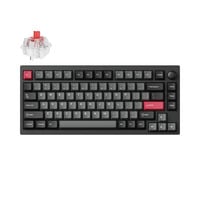 Lemokey P1 Pro-M1, toetsenbord Zwart, US lay-out, Keychron Super Red, 75%, RGB leds, Double-shot PBT, hot swap, 2.4 / Bluetooth / USB-C