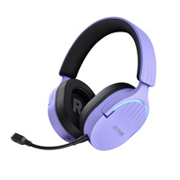 Trust GXT 491P Fayzo Draadloze gamingheadset over-ear gaming headset Lichtpaars, 2.4 GHz, Bluetooth