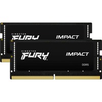 Kingston FURY Impact 32 GB DDR5-6000 (2x 16 GB) laptopgeheugen Zwart, KF560S38IBK2-32, SO-DIMM, XMP 3.0