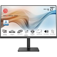 MSI Modern MD272QP 27" monitor Zwart, 1x HDMI, 1x DisplayPort, 2x USB-A 2.0, 1x USB-B 2.0, 1x USB-C