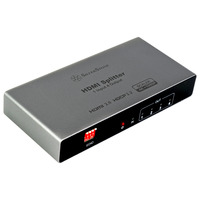 SilverStone HS14 4K HDMI2.0 Splitter  hdmi splitter Grijs/zwart