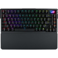 ASUS ROG Azoth Extreme RGB mechanisch gaming toetsenbord Zwart, US lay-out (QWERTY), ROG NX Snow, 75%, RGB leds, Hot-swappable, PBT Double-shot, Bluetooth | 2.4GHz | USB 2.0