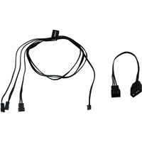 Alphacool Digital RGB LED Y-kabel 3-weg met JST male connector Zwart, 60cm