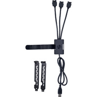 Lian Li Interne USB 2.0 1-naar-3 Hub splitterkabel Zwart